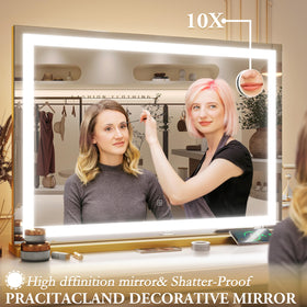 ROLOVE Vanity Mirror with detachable base on a tabletop