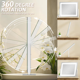 ROLOVE Vanity Mirror with detachable baseboard