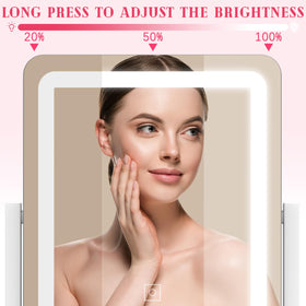 ROLOVE Vanity Mirror with Lights with detachable magnifying mirror