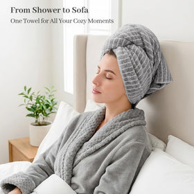 ROLSHOL hair towel wrap folded for storage