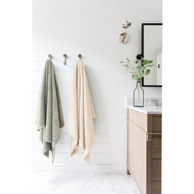 ROLSHOL hair towel wrap in a gym setting