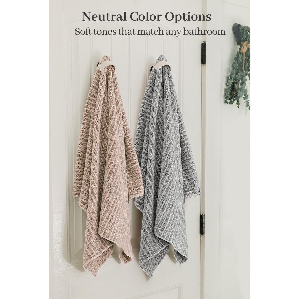 ROLSHOL hair towel wrap showing elastic fixing band