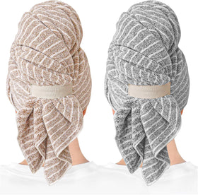 ROLSHOL microfiber hair towel wrap in vibrant colour front view
