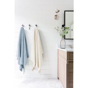 ROLSHOL Microfiber Hair Towels laid flat, highlighting size and texture