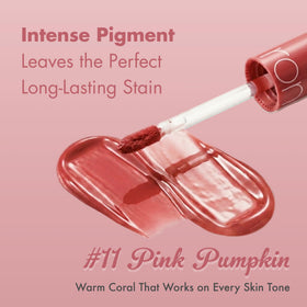 rom&nd Juicy Lasting Tint 11#PINK PUMPKIN applicator close-up