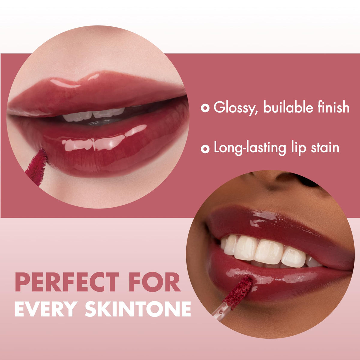 rom&nd Juicy Lasting Tint #21 Deep Sangria on lips