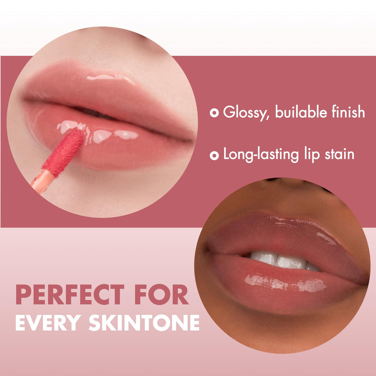 rom&nd JUICY LASTING TINT #36 Peach Honey B applied on lips