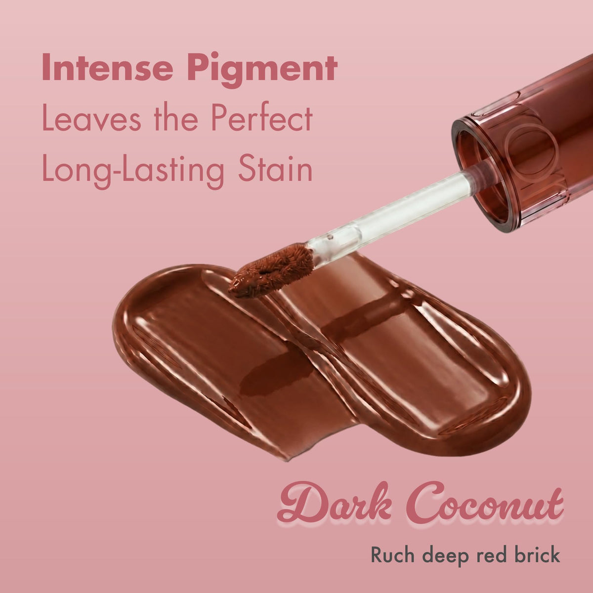 rom&nd Juicy Lasting Tint Dark Coconut applicator close-up