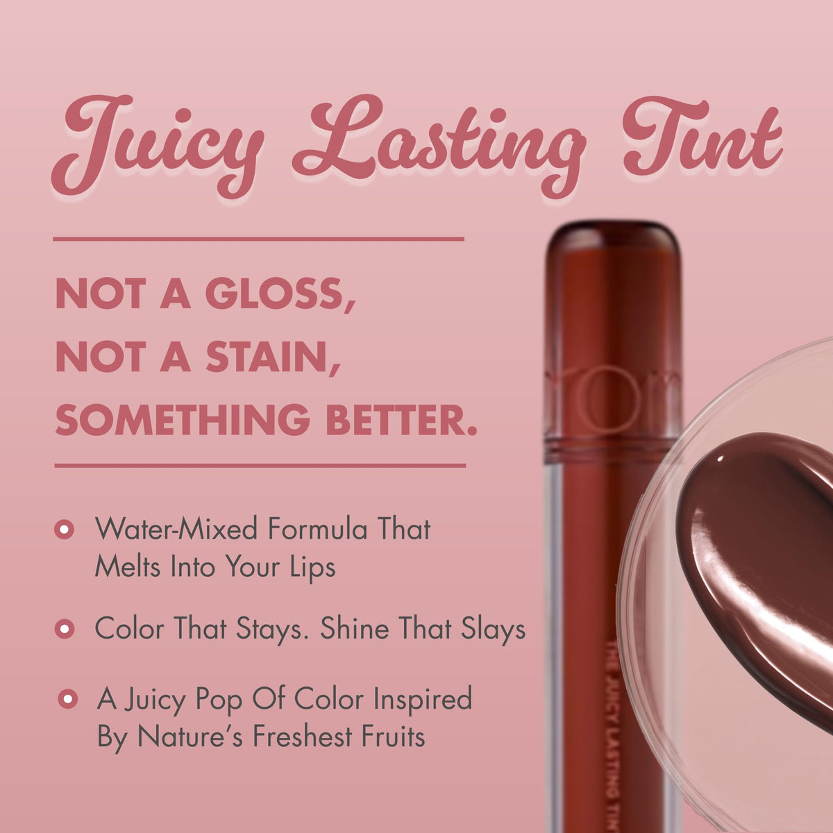 rom&nd Juicy Lasting Tint Dark Coconut swatch on skin