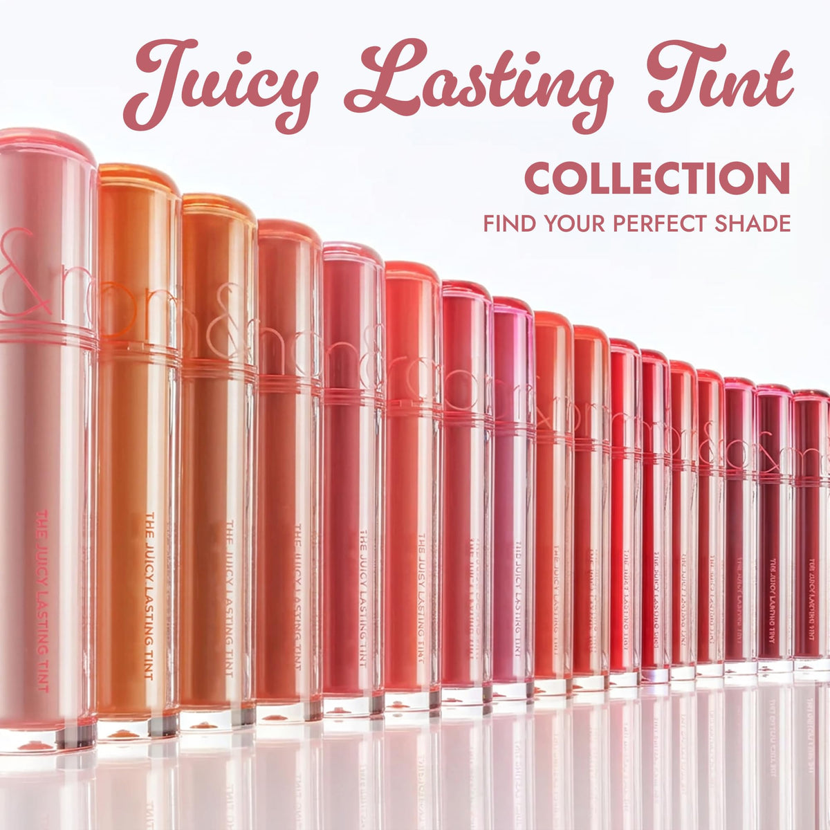rom&nd Juicy Lasting Tint Dark Coconut with other beauty products