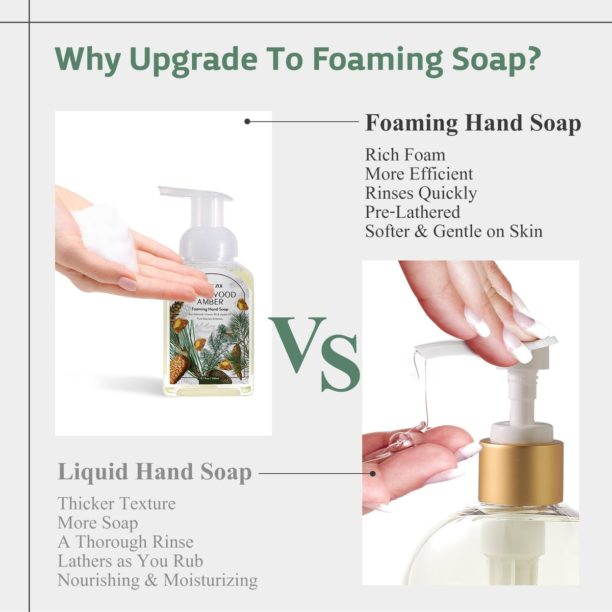 ROMIIE ZOI Cedarwood Foaming Hand Soap refill bottle front view