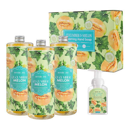 ROMIIE ZOI Cucumber & Melon Foaming Hand Soap 1L bottle front view
