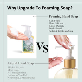 ROMIIE ZOI Eucalyptus & Mint Foaming Hand Soap bottles arranged