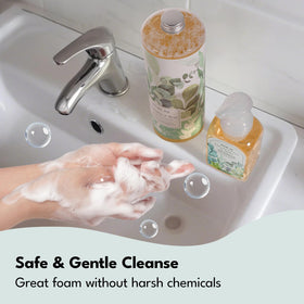 ROMIIE ZOI Eucalyptus & Mint Hand Soap in a bathroom setting