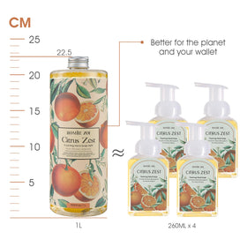 ROMIIE ZOI Foaming Hand Soap Citrus Zest in bathroom setting