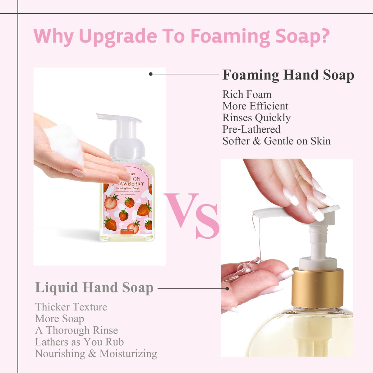 ROMIIE ZOI Foaming Hand Soap in a kitchen setting