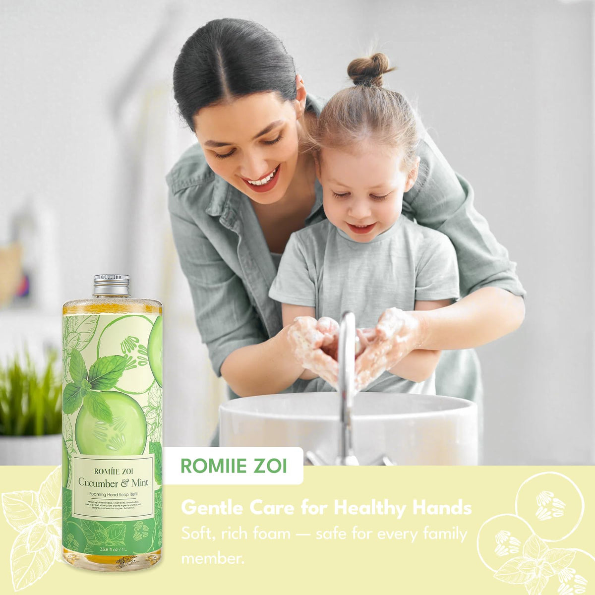 ROMIIE ZOI Foaming Hand Soap on kitchen counter