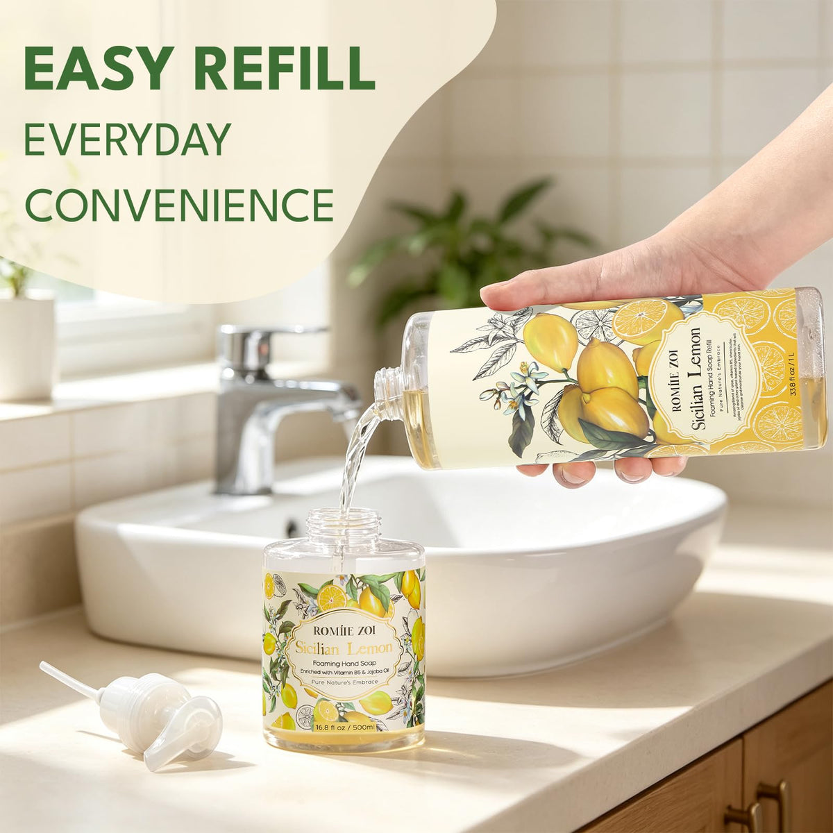 ROMIIE ZOI Foaming Hand Soap Refill 1L back view