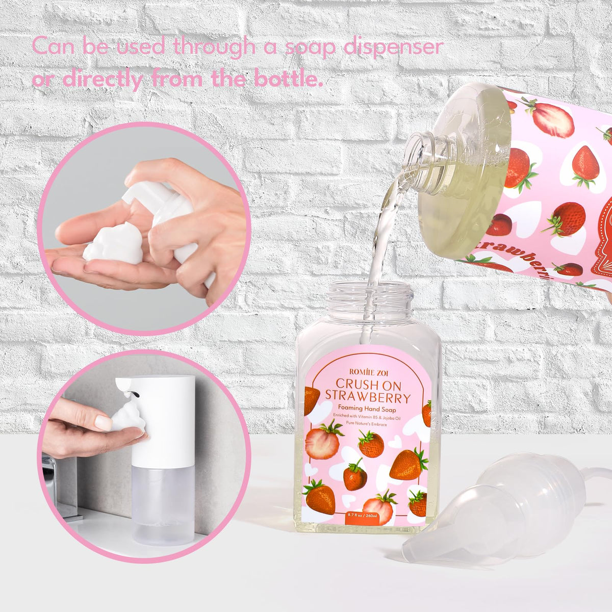 ROMIIE ZOI Foaming Hand Soap refill bottles stacked