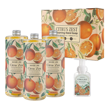 ROMIIE ZOI Foaming Hand Soap Refills Citrus Zest 33.8 Fl Oz front view