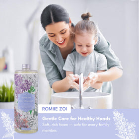 ROMIIE ZOI foaming hand soap with a rich lather