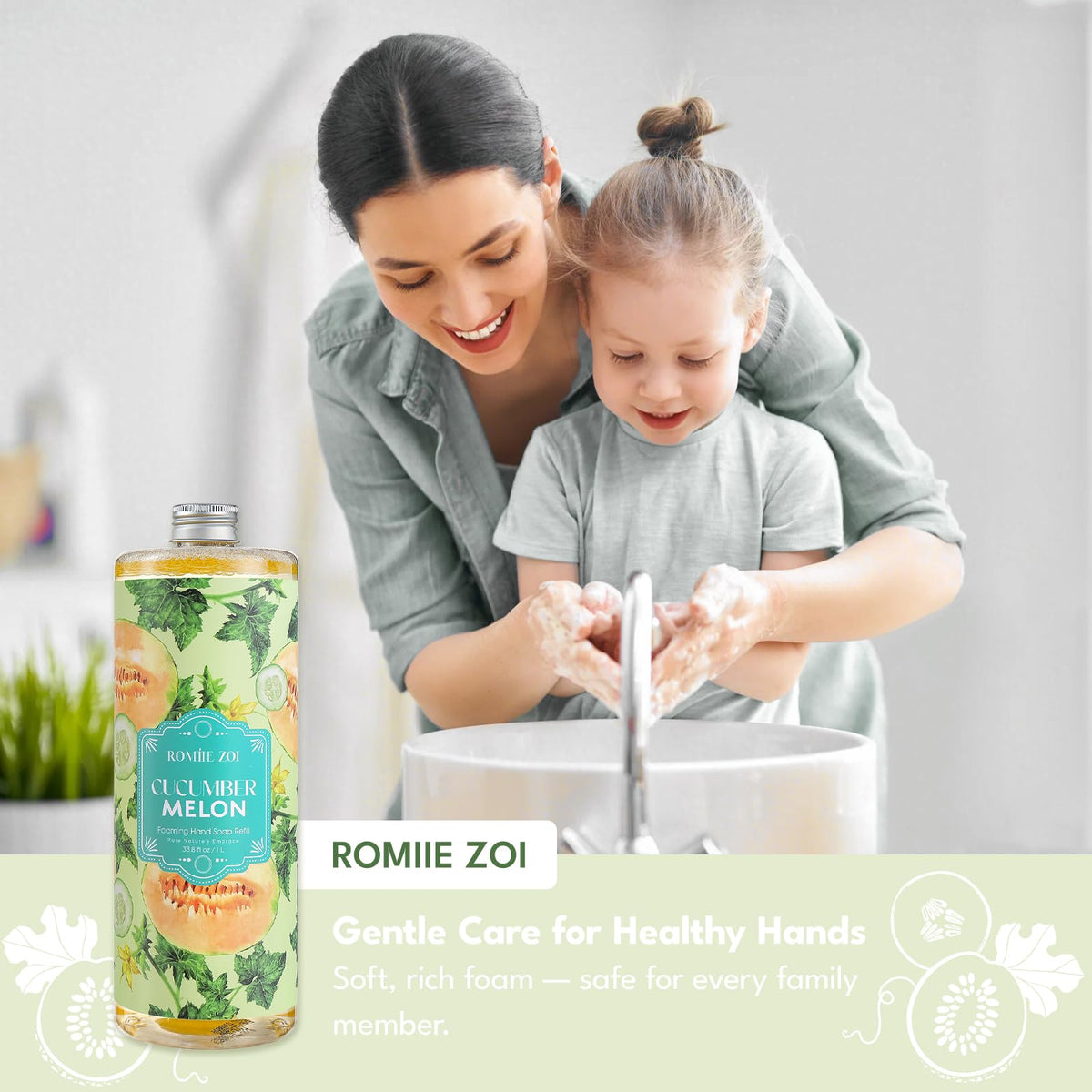 ROMIIE ZOI Hand Soap in a modern bathroom setting