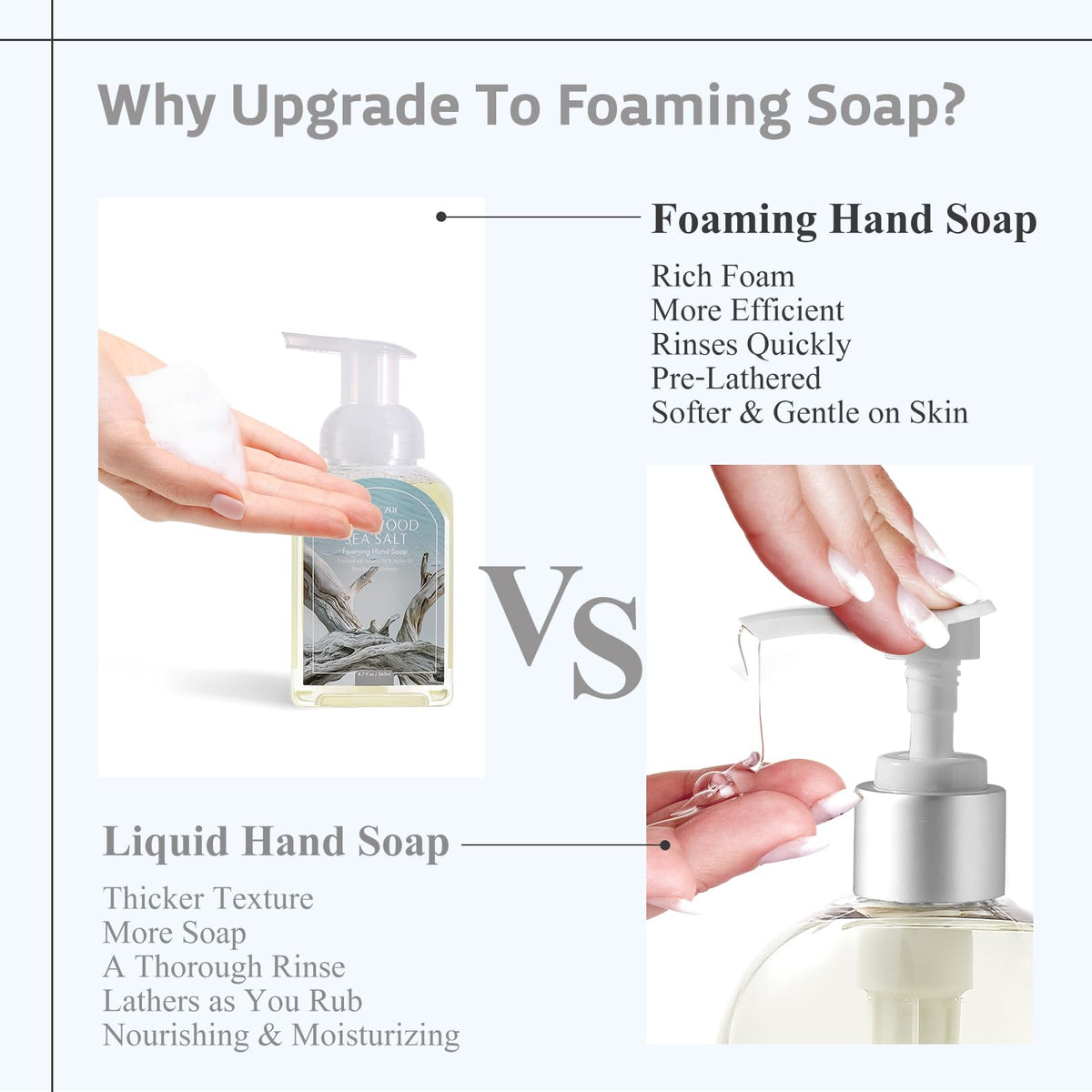 ROMIIE ZOI hand soap refill bottles with dispenser