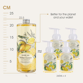 ROMIIE ZOI Lemon Foaming Hand Soap dispenser with foam