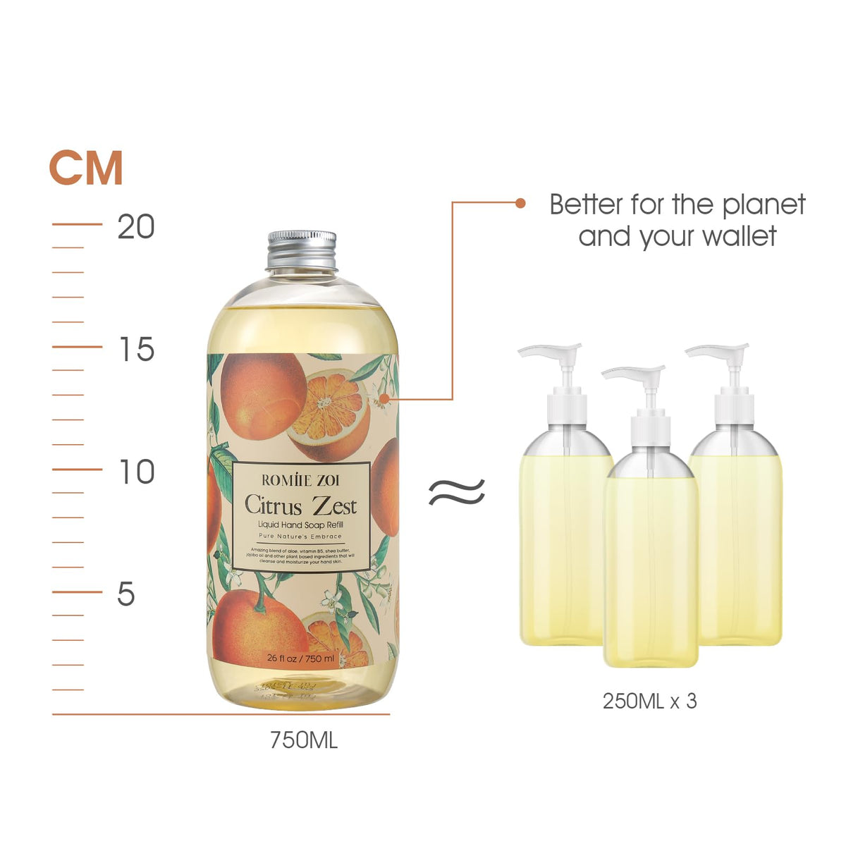 ROMIIE ZOI Liquid Hand Soap in bathroom setting
