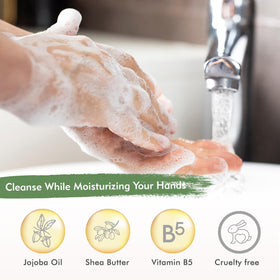 ROMIIE ZOI Liquid Hand Soap in use at a sink
