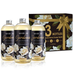 ROMIIE ZOI Liquid Hand Soap Refill 3-Pack Gardenia scent front view