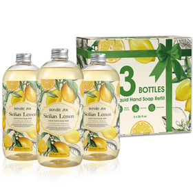 ROMIIE ZOI Liquid Hand Soap Refill 3-Pack Lemon 26 Fl Oz front view
