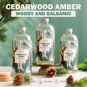 ROMIIE ZOI Liquid Hand Soap Refill Cedarwood being used in a kitchen