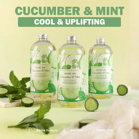 ROMIIE ZOI Liquid Hand Soap Refill Cucumber & Mint bottle close-up