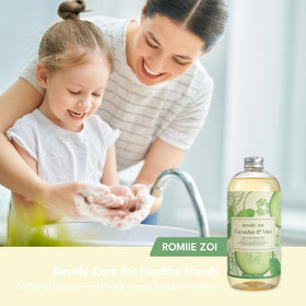 ROMIIE ZOI Liquid Hand Soap Refill Cucumber & Mint with fresh cucumbers