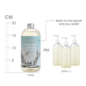 ROMIIE ZOI Liquid Hand Soap Refill Driftwood close-up of bottle