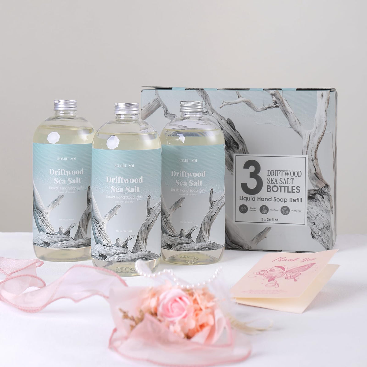 ROMIIE ZOI Liquid Hand Soap Refill Driftwood elegant gift packaging