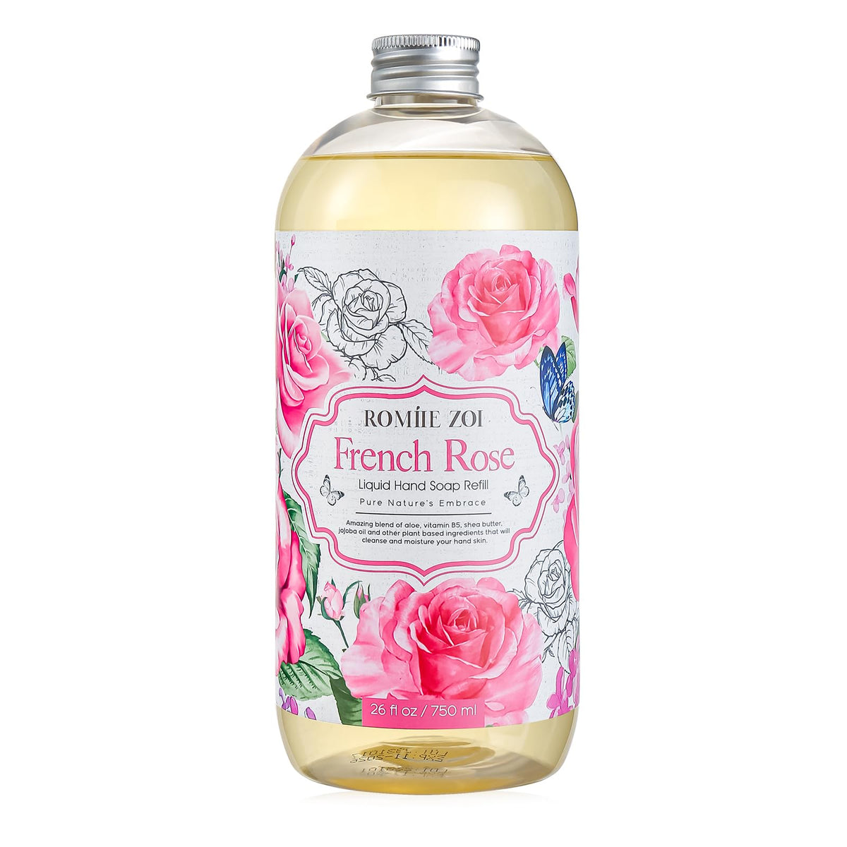 ROMIIE ZOI Liquid Hand Soap Refill Rose 750ml front view