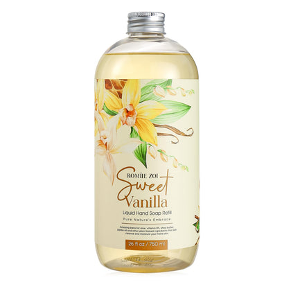 ROMIIE ZOI Liquid Hand Soap Refill Sweet Vanilla 750ml front view