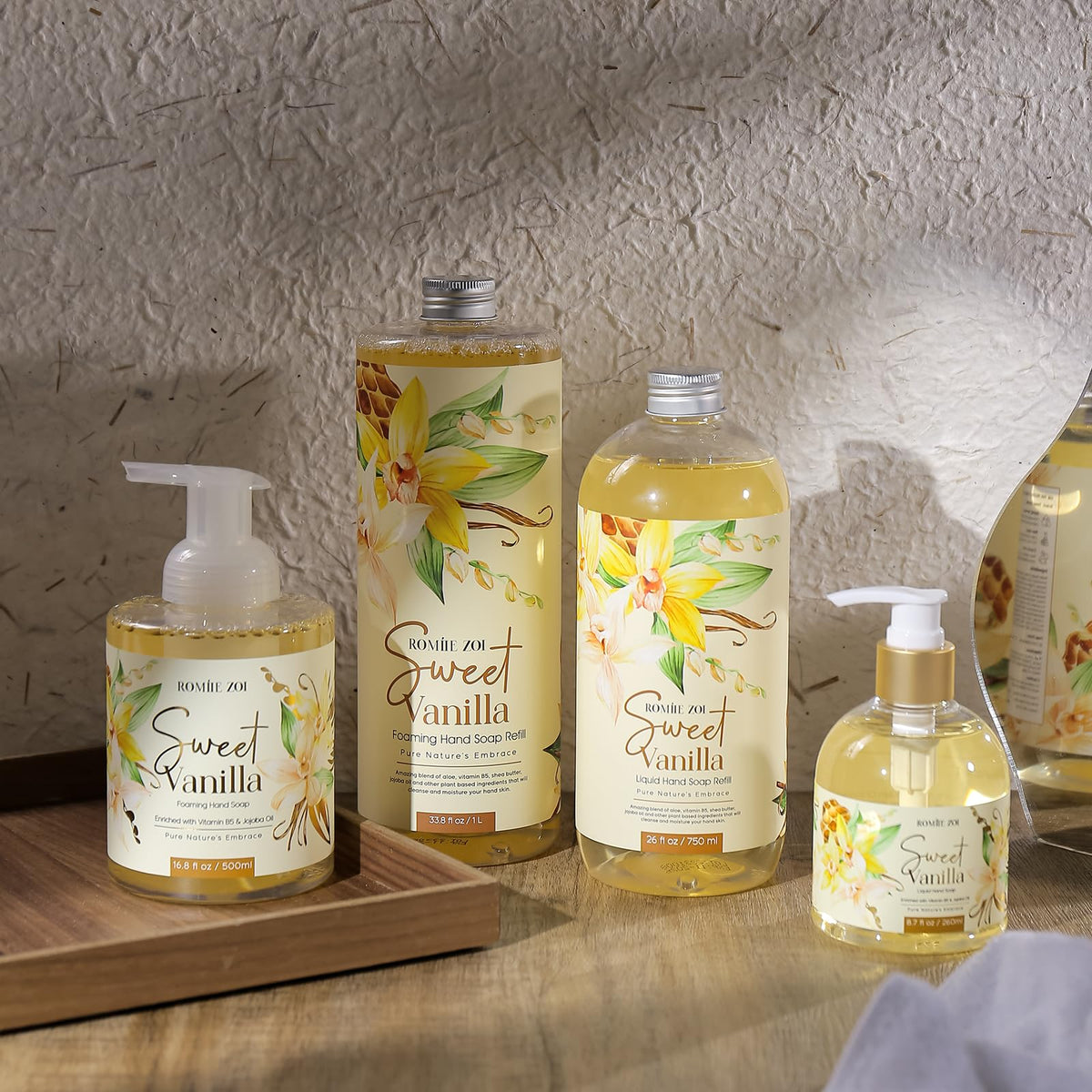 ROMIIE ZOI Sweet Vanilla hand soap refill back view