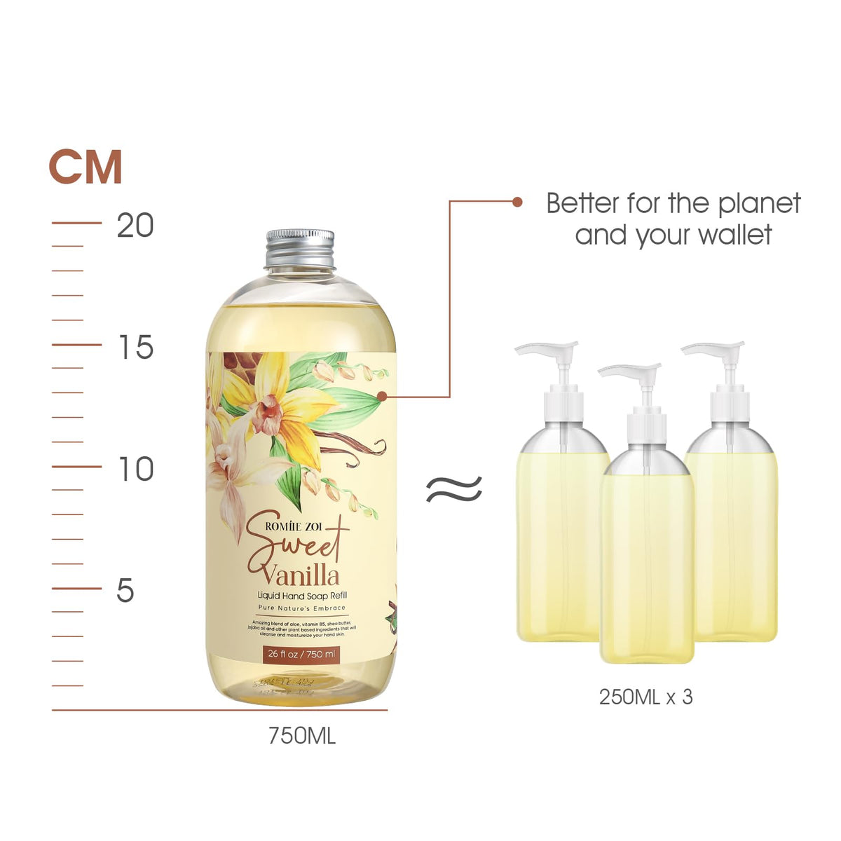 ROMIIE ZOI Sweet Vanilla soap in a kitchen setting