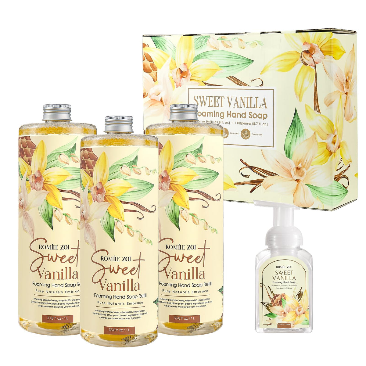 ROMIIE ZOI Sweet Vanille Foaming Hand Soap 1 L bottle front view