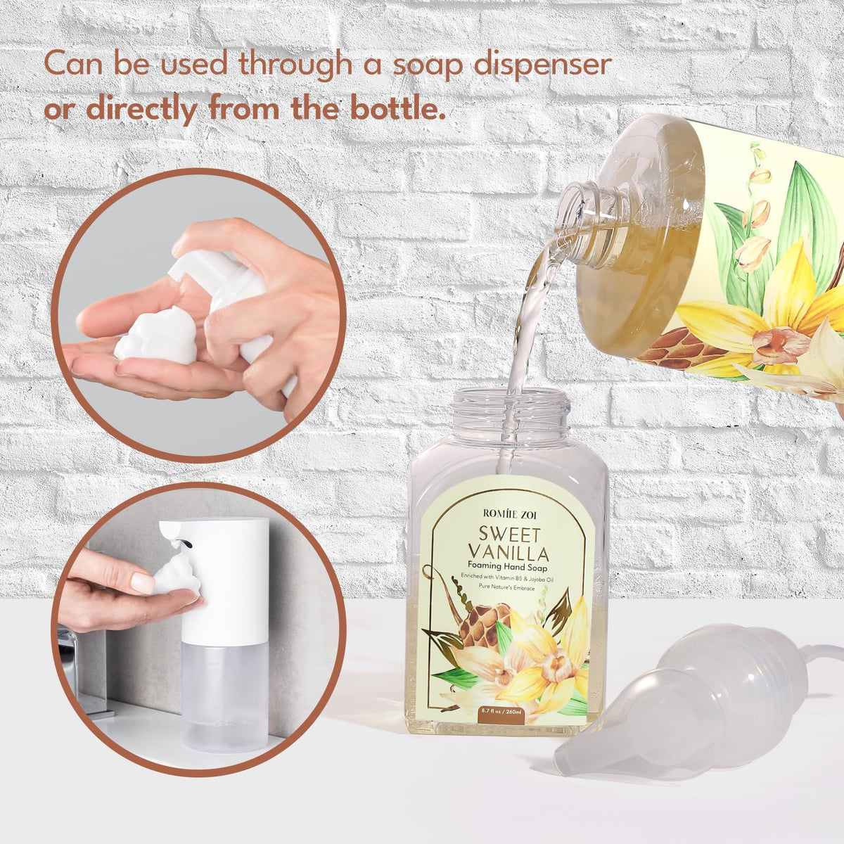 ROMIIE ZOI Sweet Vanille Foaming Hand Soap with natural ingredients
