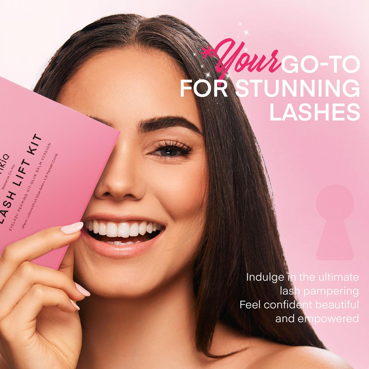 RONKIE Lash Lift Kit showcasing the curl effect on lashes