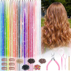 Rootoo Hair Tinsel Kit with 22 colours and accessories