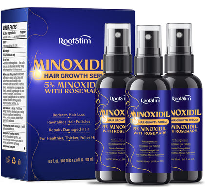 RootStim 5% Minoxidil Hair Growth 3-Pack front view