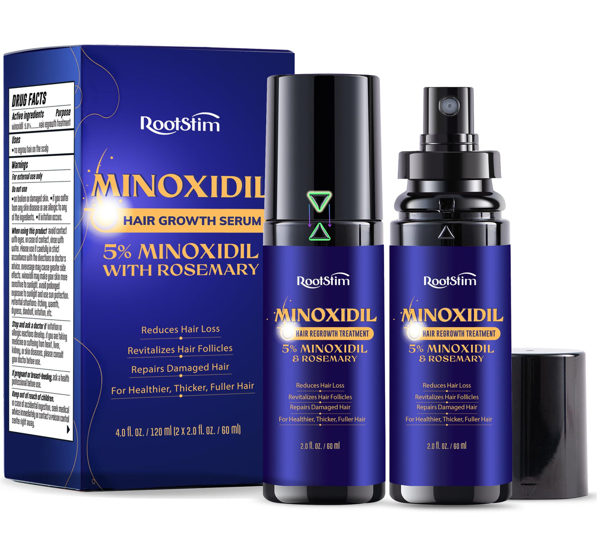 RootStim 5% Minoxidil Hair Growth Serum front view