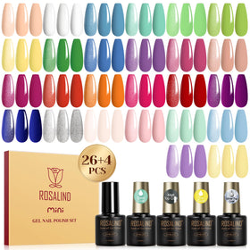 ROSALIND 30PCS Gel Nail Polish Set with 26 vibrant colours
