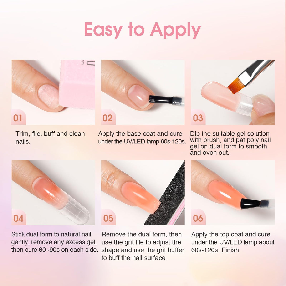 ROSALIND Nail Gel curing under LED light
