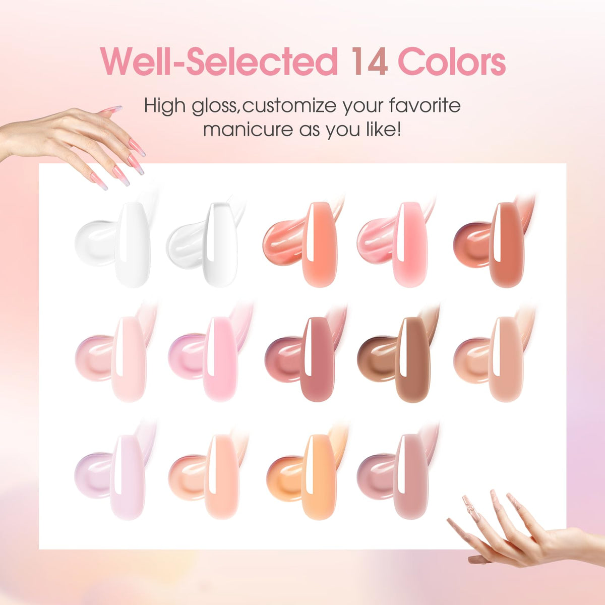 ROSALIND Poly Nail Gel tools including brush and spatula